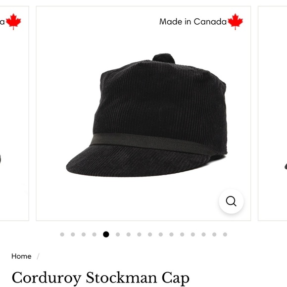 Crowncap Corduroy Stockman Cap NWT Black - Picture 1 of 7